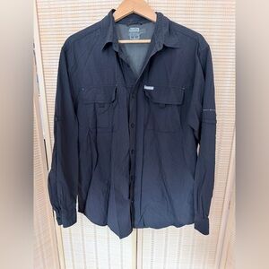 Columbia Men's Charcoal Button-Up Shirt Jacket